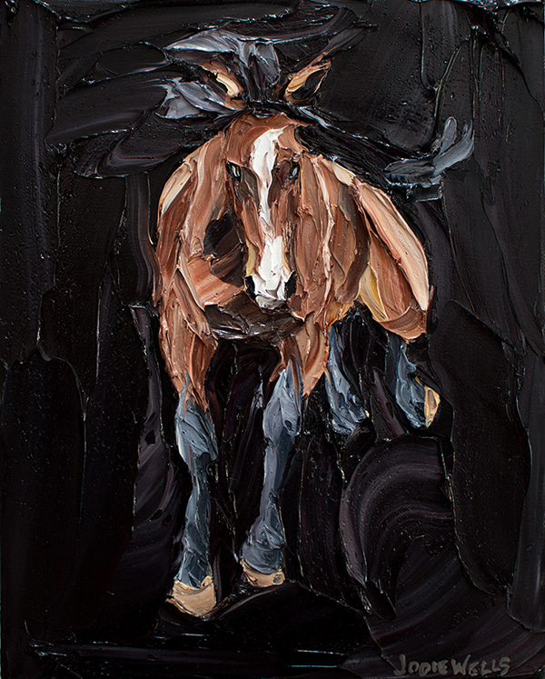 Bounding Force Brown Horse by Jodie Wells | Lethbridge Gallery
